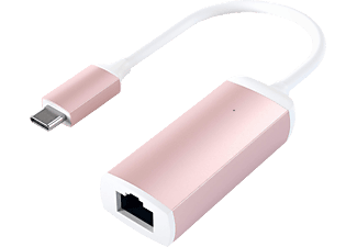 SATECHI ST-TCENR - Adapter USB-C zu Ethernet (Weiss/Rosegold)